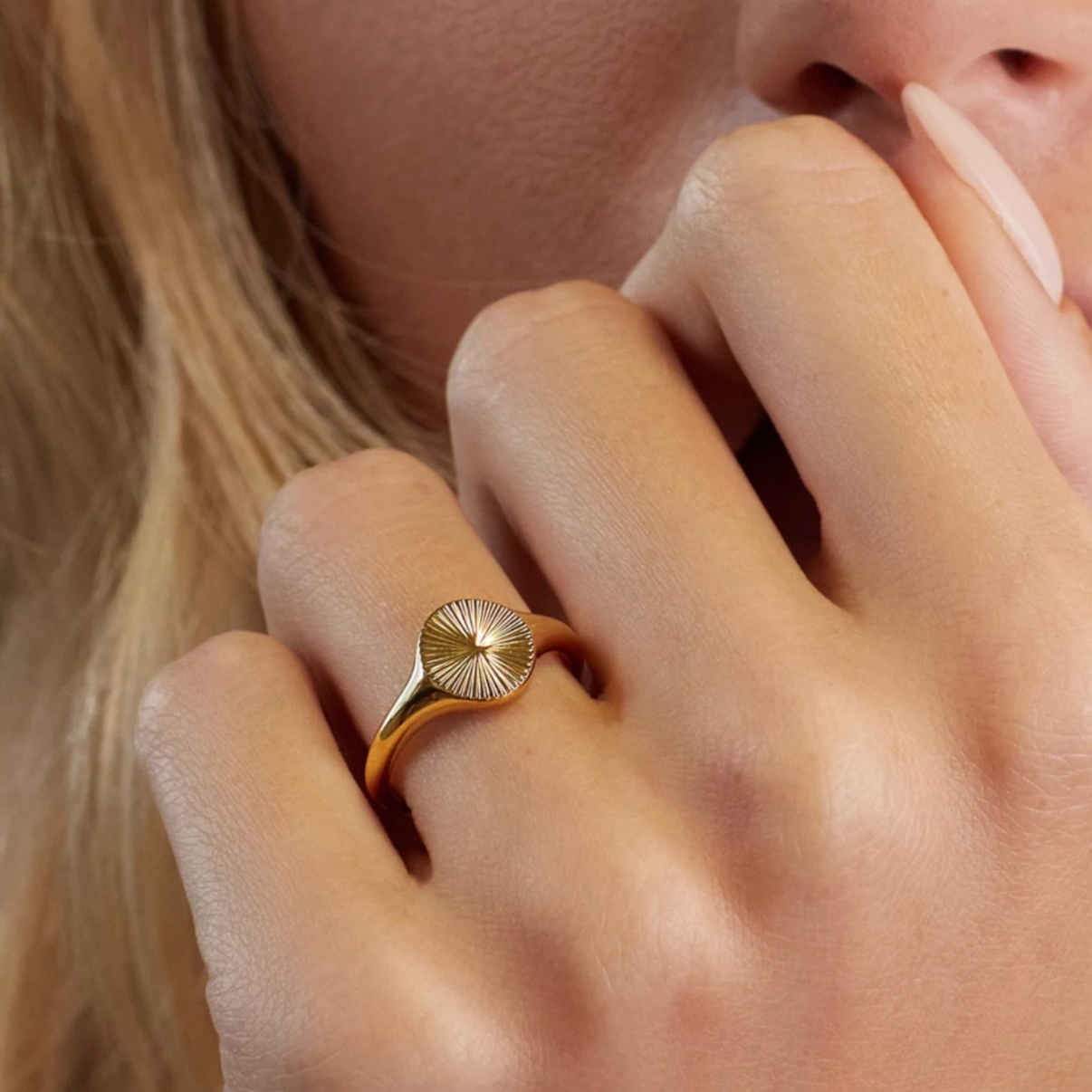 Signet Sunflower Ring