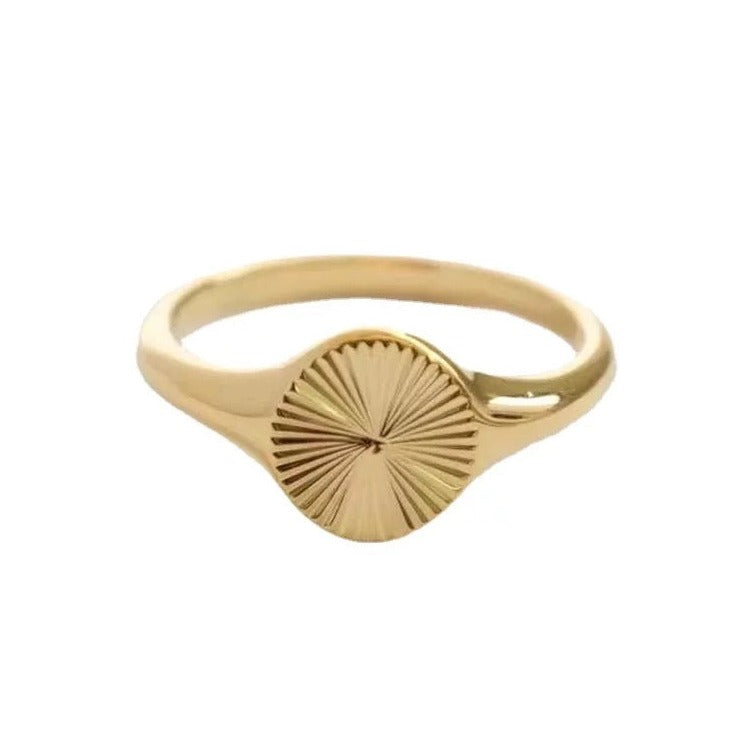 Signet Sunflower Ring